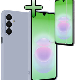 BASEY. BASEY. Samsung Galaxy A18 Hoesje Siliconen Met Screenprotector - Lila