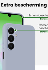 BASEY. BASEY. Samsung Galaxy A18 Hoesje Siliconen Met Screenprotector - Lila