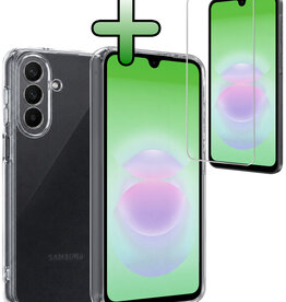 BASEY. BASEY. Samsung Galaxy A18 Hoesje Siliconen Met Screenprotector - Transparant