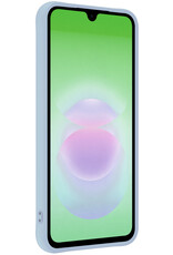 BASEY. BASEY. Samsung Galaxy A18 Hoesje Siliconen Met 2x Screenprotector - Lichtblauw