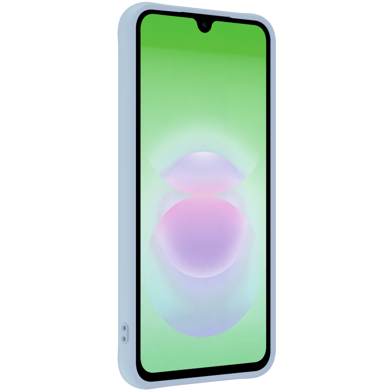 BASEY. BASEY. Samsung Galaxy A18 Hoesje Siliconen Met 2x Screenprotector - Lichtblauw