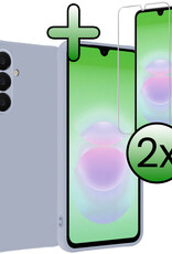 BASEY. BASEY. Samsung Galaxy A18 Hoesje Siliconen Met 2x Screenprotector - Lila