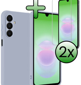 BASEY. BASEY. Samsung Galaxy A18 Hoesje Siliconen Met 2x Screenprotector - Lila