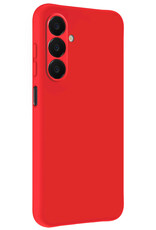 BASEY. BASEY. Samsung Galaxy A18 Hoesje Siliconen Met 2x Screenprotector - Rood