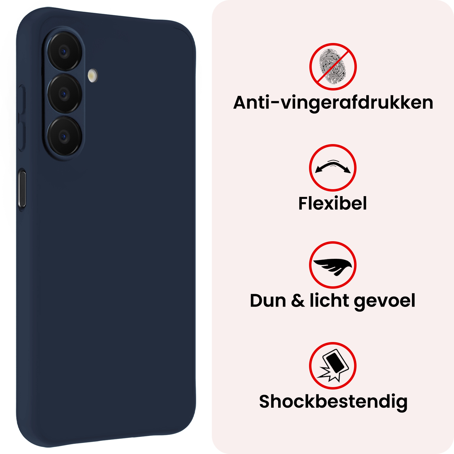 NoXx NoXx Samsung Galaxy A18 Hoesje Siliconen - Donkerblauw