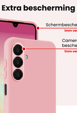 NoXx NoXx Samsung Galaxy A18 Hoesje Siliconen - Lichtroze