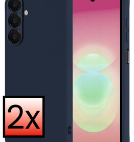 NoXx NoXx Samsung Galaxy A18 Hoesje Siliconen - Donkerblauw - 2 PACK
