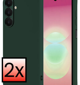 NoXx NoXx Samsung Galaxy A18 Hoesje Siliconen - Donkergroen - 2 PACK