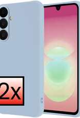 NoXx NoXx Samsung Galaxy A18 Hoesje Siliconen - Lichtblauw - 2 PACK