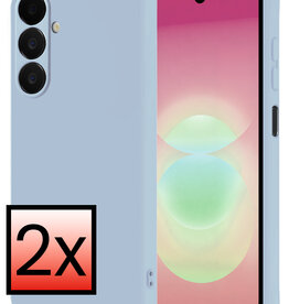 NoXx NoXx Samsung Galaxy A18 Hoesje Siliconen - Lichtblauw - 2 PACK