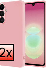 NoXx NoXx Samsung Galaxy A18 Hoesje Siliconen - Lichtroze - 2 PACK