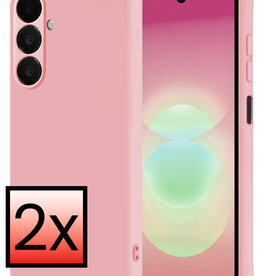 NoXx NoXx Samsung Galaxy A18 Hoesje Siliconen - Lichtroze - 2 PACK