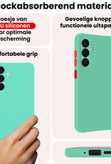 NoXx NoXx Samsung Galaxy A18 Hoesje Siliconen - Mintgroen - 2 PACK
