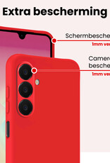 NoXx NoXx Samsung Galaxy A18 Hoesje Siliconen - Rood - 2 PACK