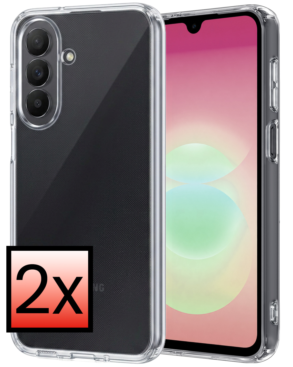 NoXx NoXx Samsung Galaxy A18 Hoesje Siliconen - Transparant - 2 PACK