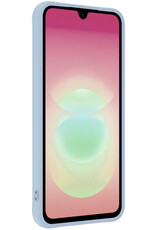 NoXx NoXx Samsung Galaxy A18 Hoesje Siliconen Met Screenprotector - Lichtblauw