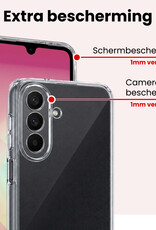 NoXx NoXx Samsung Galaxy A18 Hoesje Siliconen Met Screenprotector - Transparant