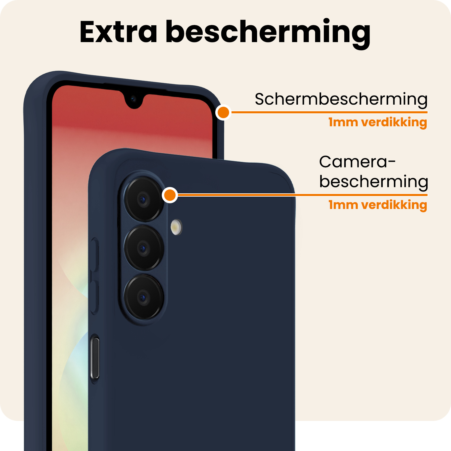 Nomfy Nomfy Samsung Galaxy A18 Hoesje Siliconen - Donkerblauw
