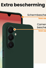 Nomfy Nomfy Samsung Galaxy A18 Hoesje Siliconen - Donkergroen