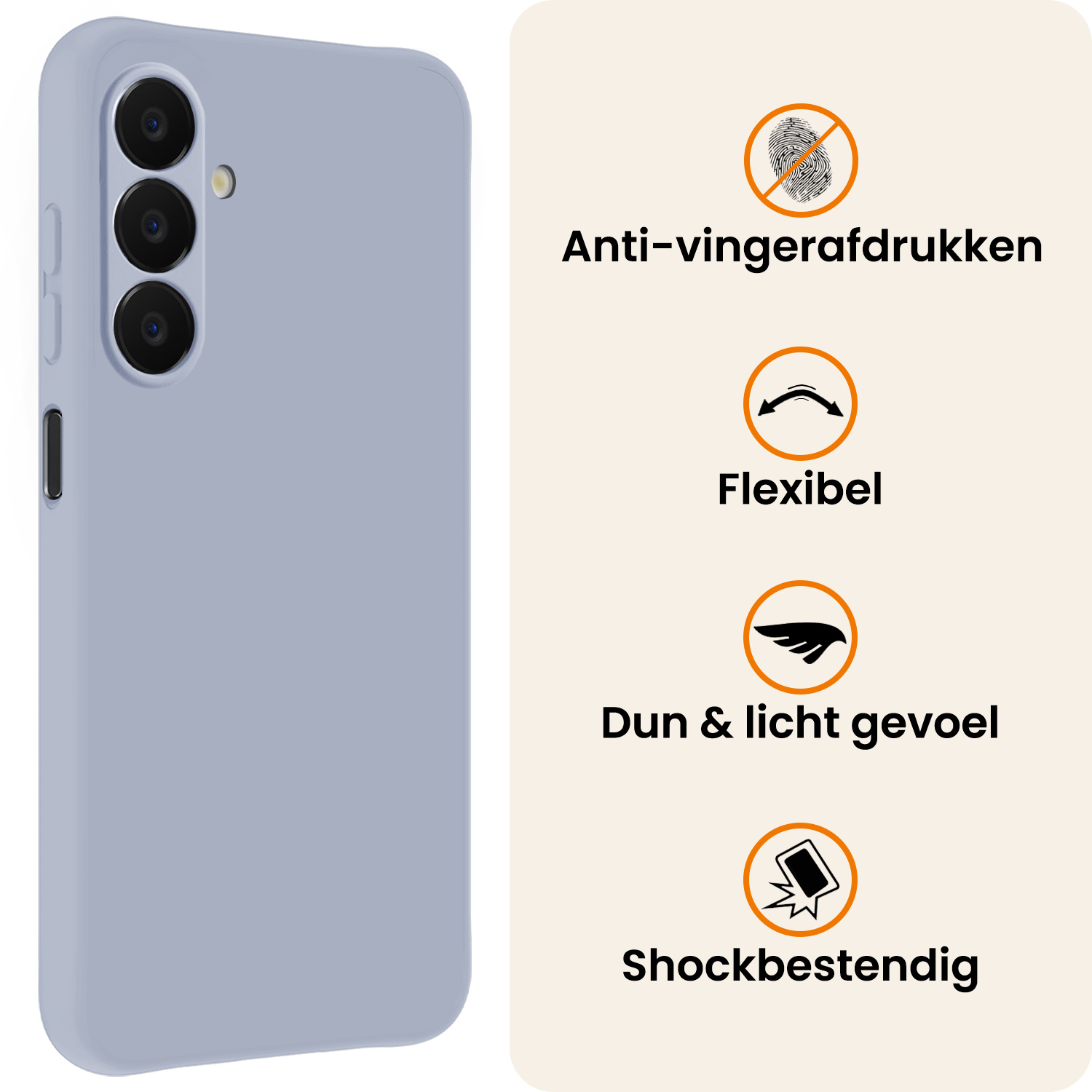 Nomfy Nomfy Samsung Galaxy A18 Hoesje Siliconen - Lila
