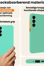 Nomfy Nomfy Samsung Galaxy A18 Hoesje Siliconen - Mintgroen