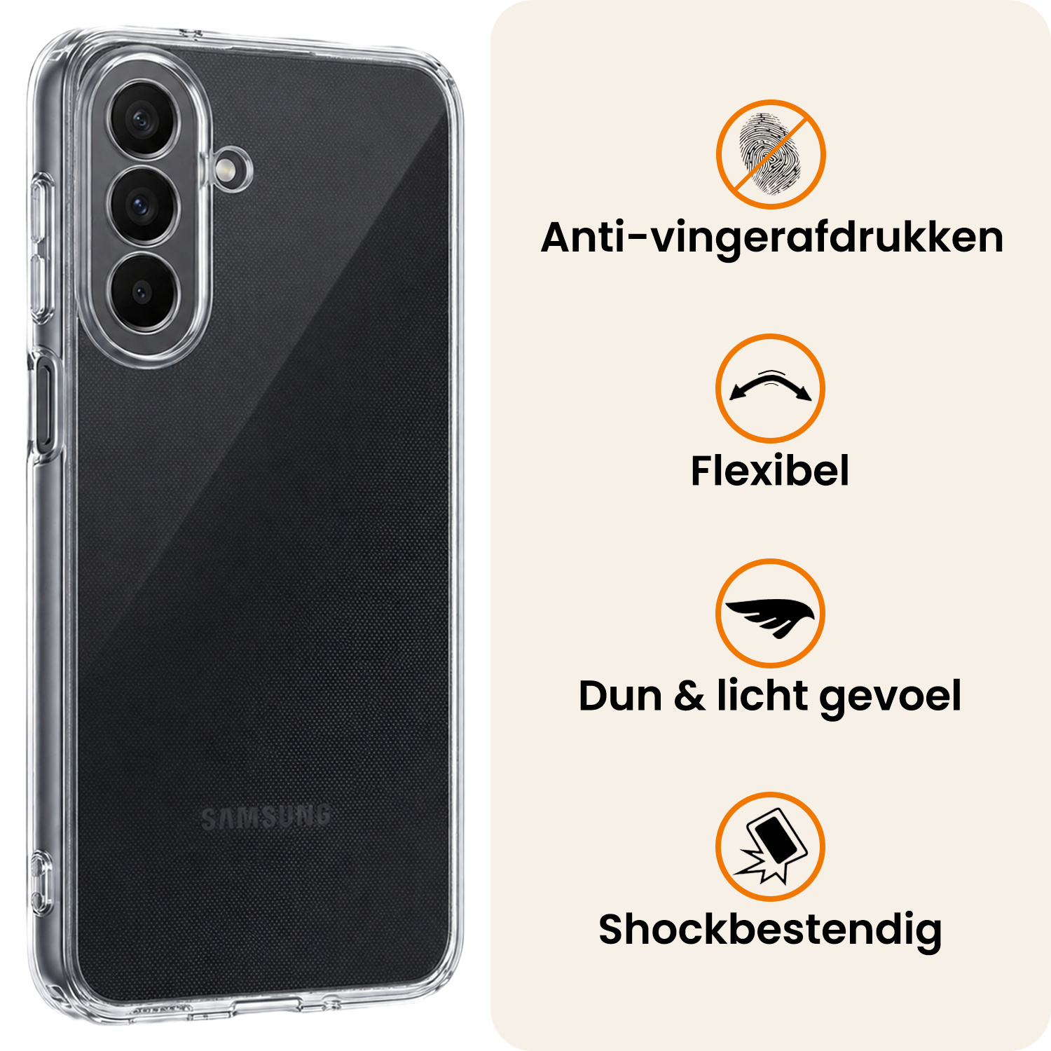 Nomfy Nomfy Samsung Galaxy A18 Hoesje Siliconen - Transparant