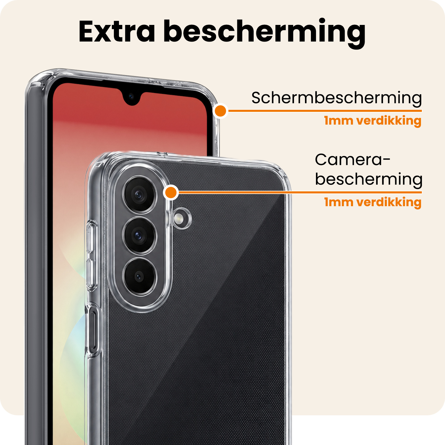 Nomfy Nomfy Samsung Galaxy A18 Hoesje Siliconen - Transparant