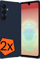 Nomfy Nomfy Samsung Galaxy A18 Hoesje Siliconen - Donkerblauw - 2 PACK