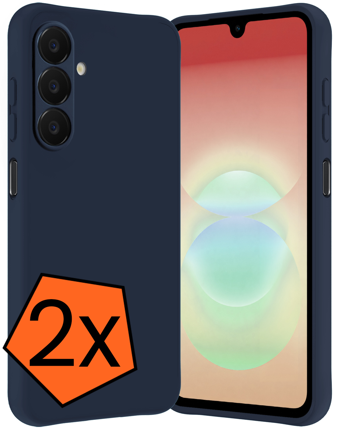 Nomfy Nomfy Samsung Galaxy A18 Hoesje Siliconen - Donkerblauw - 2 PACK