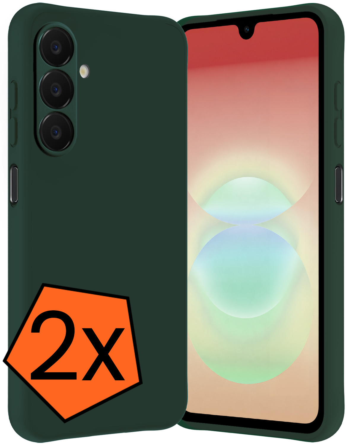Nomfy Nomfy Samsung Galaxy A18 Hoesje Siliconen - Donkergroen - 2 PACK
