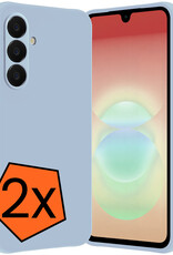 Nomfy Nomfy Samsung Galaxy A18 Hoesje Siliconen - Lichtblauw - 2 PACK
