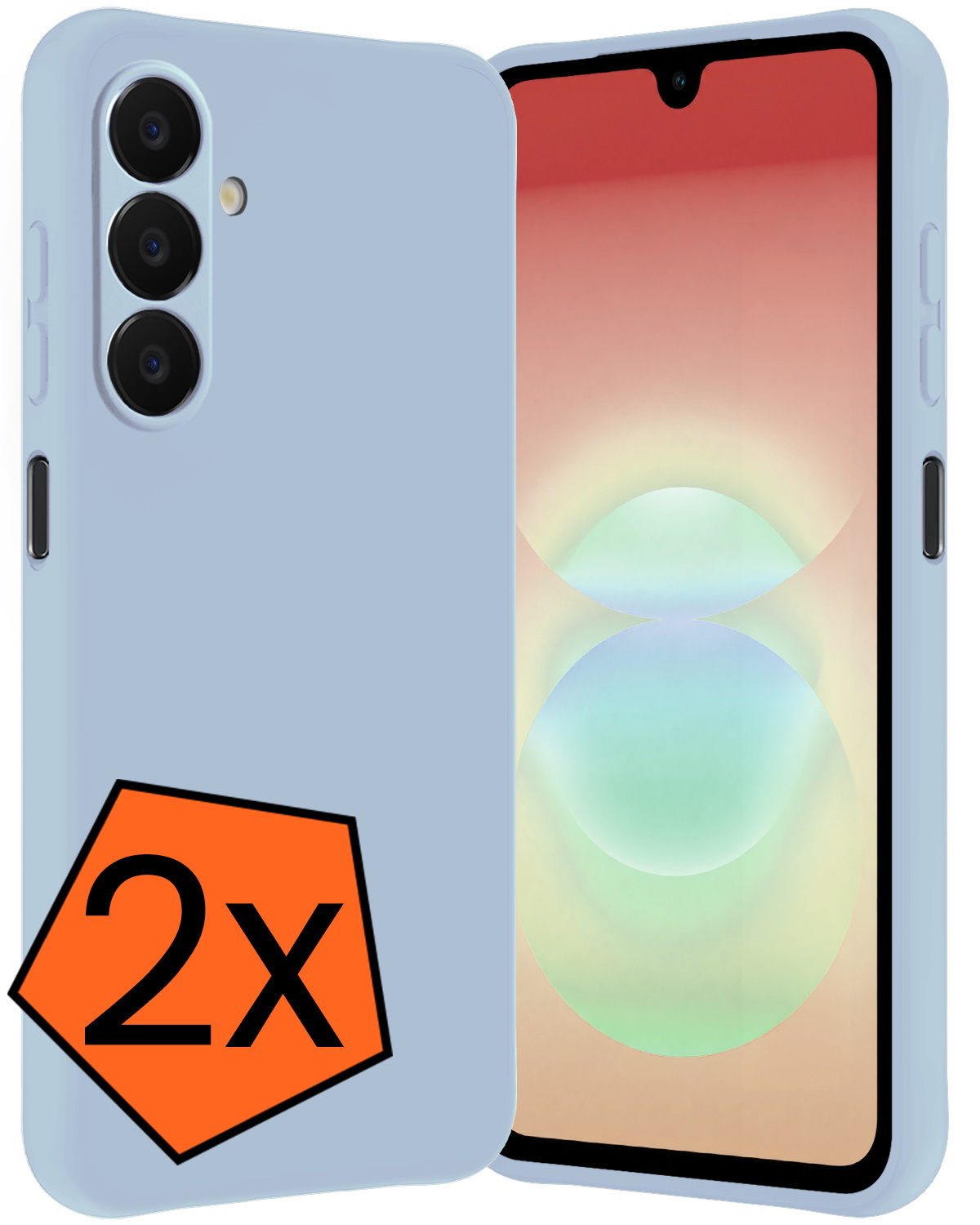 Nomfy Nomfy Samsung Galaxy A18 Hoesje Siliconen - Lichtblauw - 2 PACK