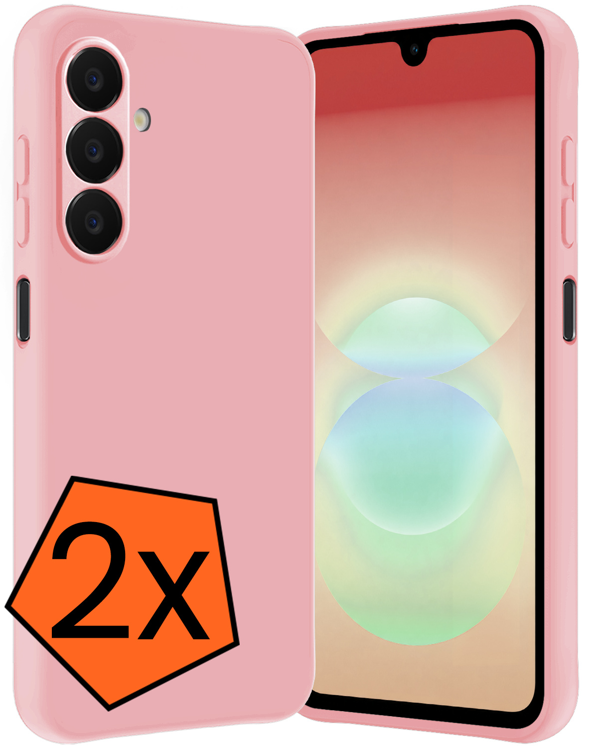 Nomfy Nomfy Samsung Galaxy A18 Hoesje Siliconen - Lichtroze - 2 PACK