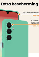 Nomfy Nomfy Samsung Galaxy A18 Hoesje Siliconen - Mintgroen - 2 PACK
