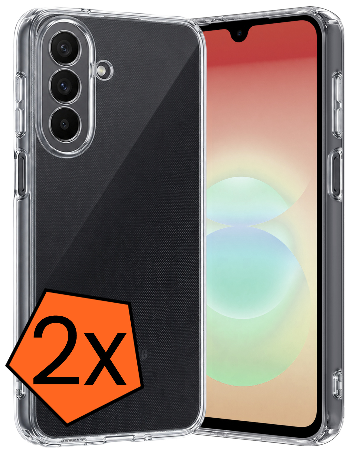 Nomfy Nomfy Samsung Galaxy A18 Hoesje Siliconen - Transparant - 2 PACK