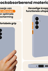 Nomfy Nomfy Samsung Galaxy A18 Hoesje Siliconen Met Screenprotector - Lila
