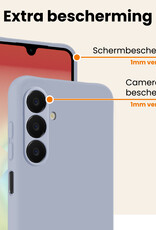 Nomfy Nomfy Samsung Galaxy A18 Hoesje Siliconen Met 2x Screenprotector - Lila