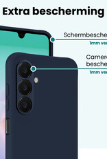 Forterra Forterra Samsung Galaxy A18 Hoesje Siliconen - Donkerblauw