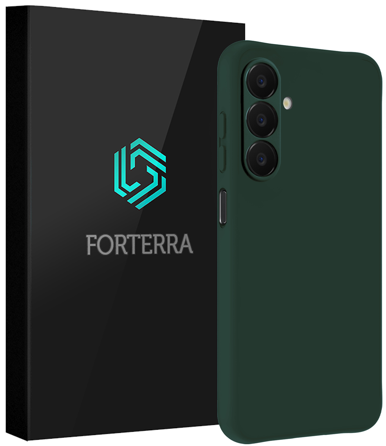 Forterra Forterra Samsung Galaxy A18 Hoesje Siliconen - Donkergroen