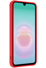 Forterra Forterra Samsung Galaxy A18 Hoesje Siliconen - Rood