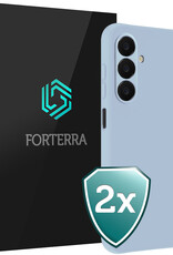 Forterra Forterra Samsung Galaxy A18 Hoesje Siliconen - Lichtblauw - 2 PACK