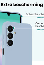 Forterra Forterra Samsung Galaxy A18 Hoesje Siliconen - Lichtblauw - 2 PACK