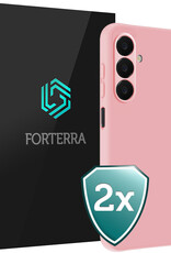 Forterra Forterra Samsung Galaxy A18 Hoesje Siliconen - Lichtroze - 2 PACK