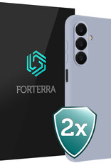 Forterra Forterra Samsung Galaxy A18 Hoesje Siliconen - Lila - 2 PACK