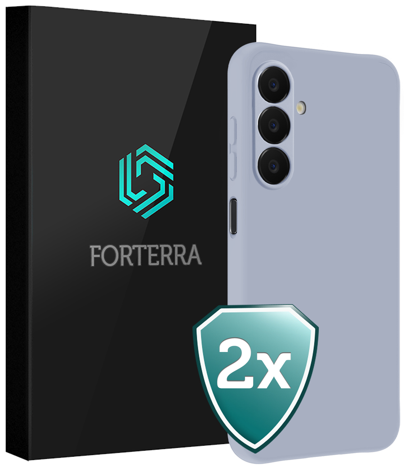 Forterra Forterra Samsung Galaxy A18 Hoesje Siliconen - Lila - 2 PACK