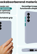 Forterra Forterra Samsung Galaxy A18 Hoesje Siliconen - Lila - 2 PACK