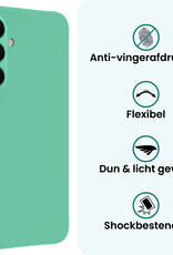 Forterra Forterra Samsung Galaxy A18 Hoesje Siliconen - Mintgroen - 2 PACK