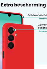 Forterra Forterra Samsung Galaxy A18 Hoesje Siliconen - Rood - 2 PACK