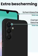Forterra Forterra Samsung Galaxy A18 Hoesje Siliconen - Zwart - 2 PACK