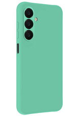 Forterra Forterra Samsung Galaxy A18 Hoesje Siliconen Met Screenprotector - Mintgroen